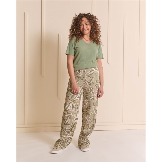 S FOS broek Rikki bloem Army print
